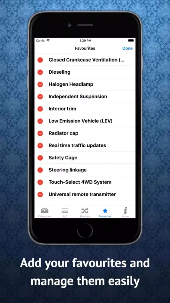 Capturas de tela do Automotive Dictionary