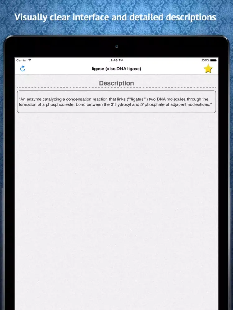 Tangkapan layar Biology Terms Dictionary iPad 
