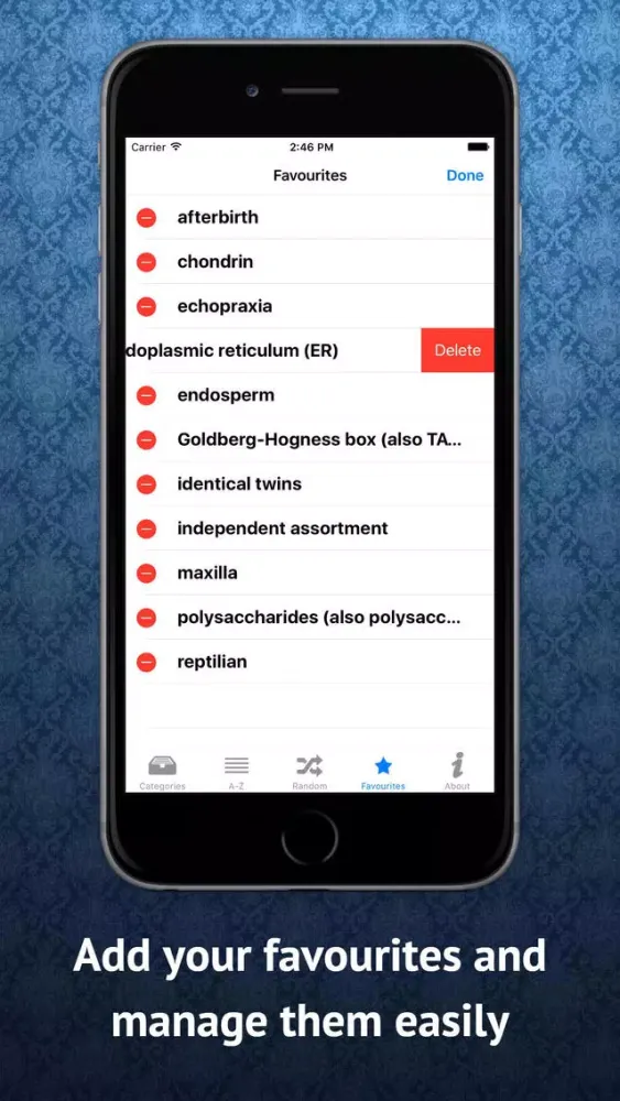 Tangkapan layar Biology Terms Dictionary