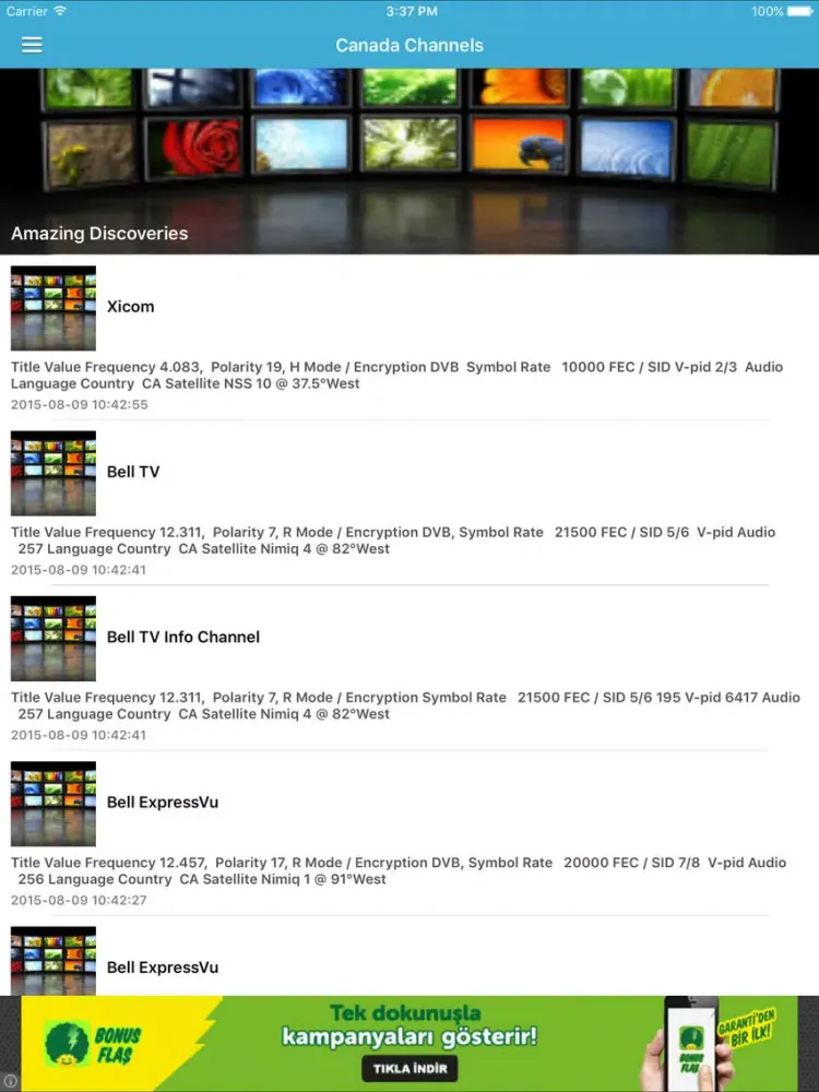Capturas de pantalla de Canada TV Channels Sat Info iPad 