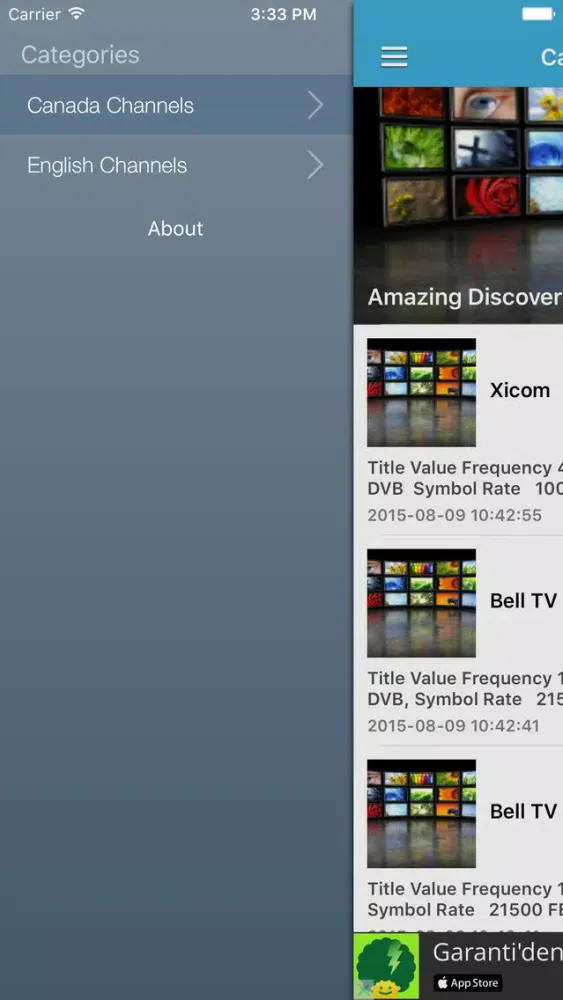 Capturas de pantalla de Canada TV Channels Sat Info