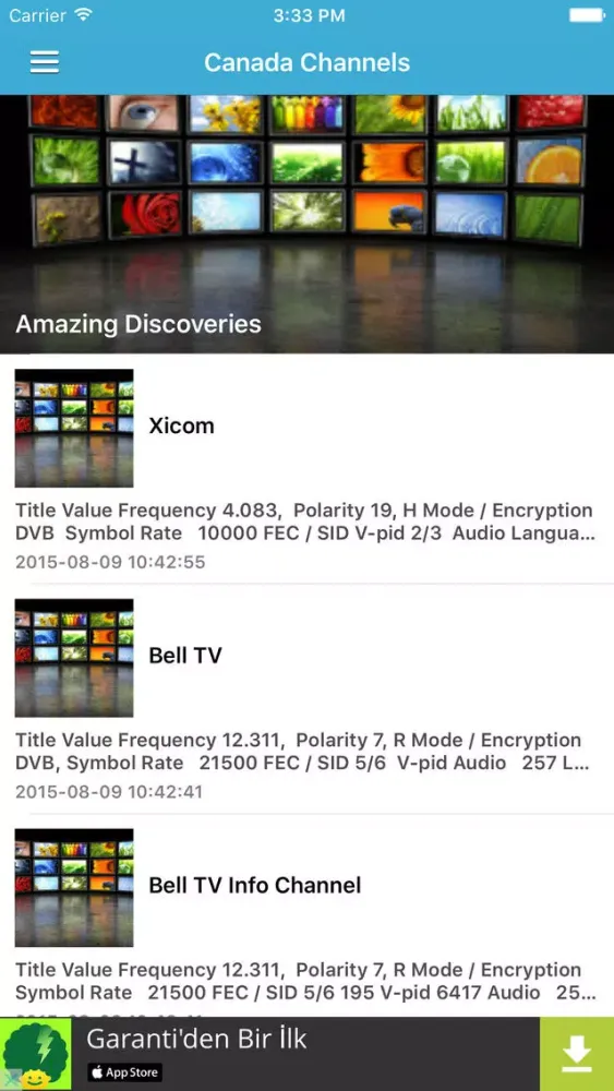 Capturas de pantalla de Canada TV Channels Sat Info