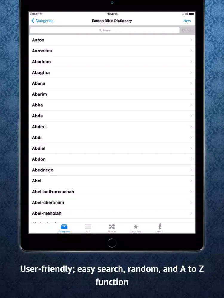 Capturas de pantalla de Easton Bible Dictionary iPad 