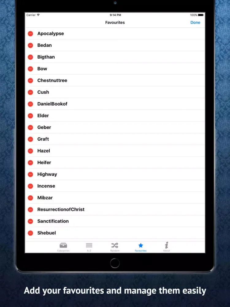 Capturas de pantalla de Easton Bible Dictionary iPad 