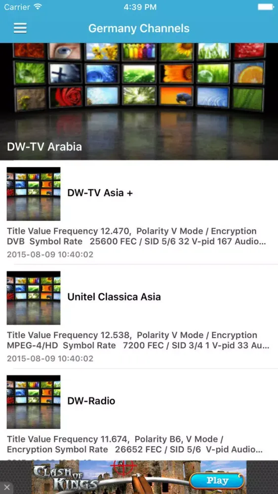 Germany TV Channels Sat Info स्क्रीनशॉट