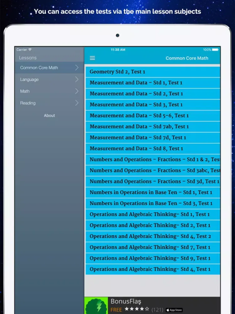Grade 3 All Lessons Quiz iPad  Screenshots