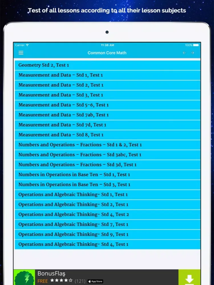 Grade 3 All Lessons Quiz iPad  Screenshots