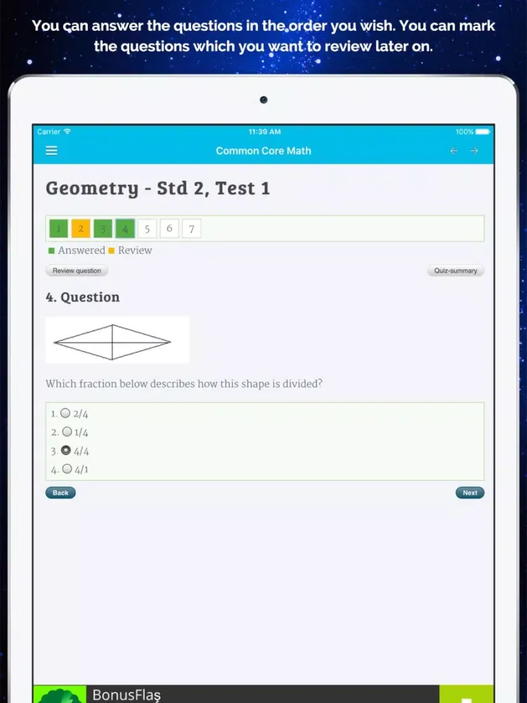 Grade 3 All Lessons Quiz iPad  Screenshots