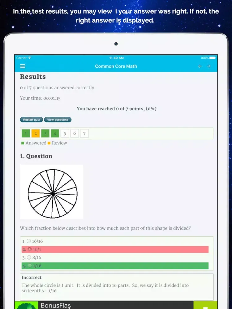 Grade 3 All Lessons Quiz iPad  Screenshots