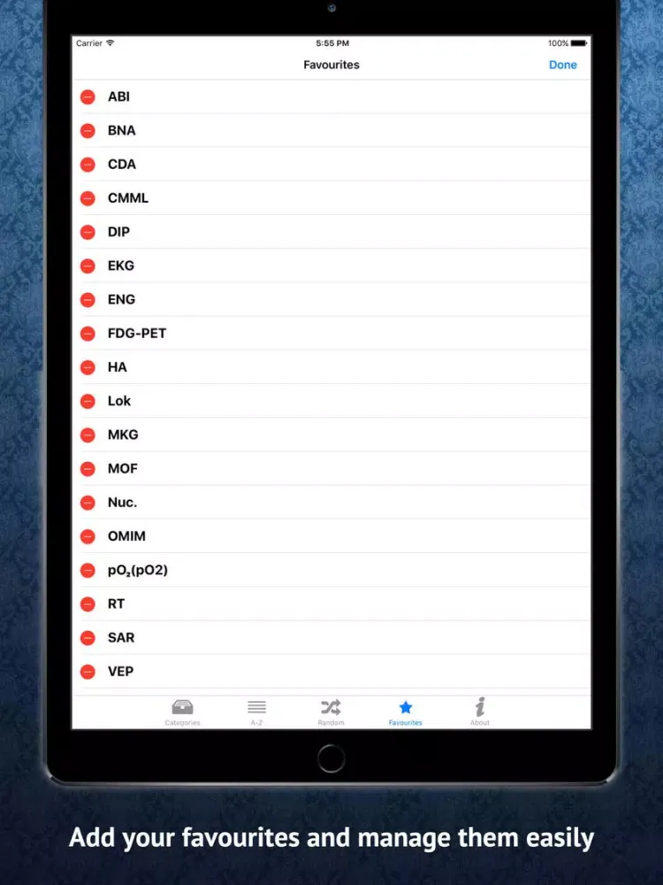 Скриншоты Medical Abbreviations German iPad 
