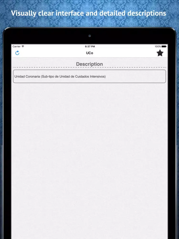 Capturas de tela do Medical Abbreviations Spanish iPad 