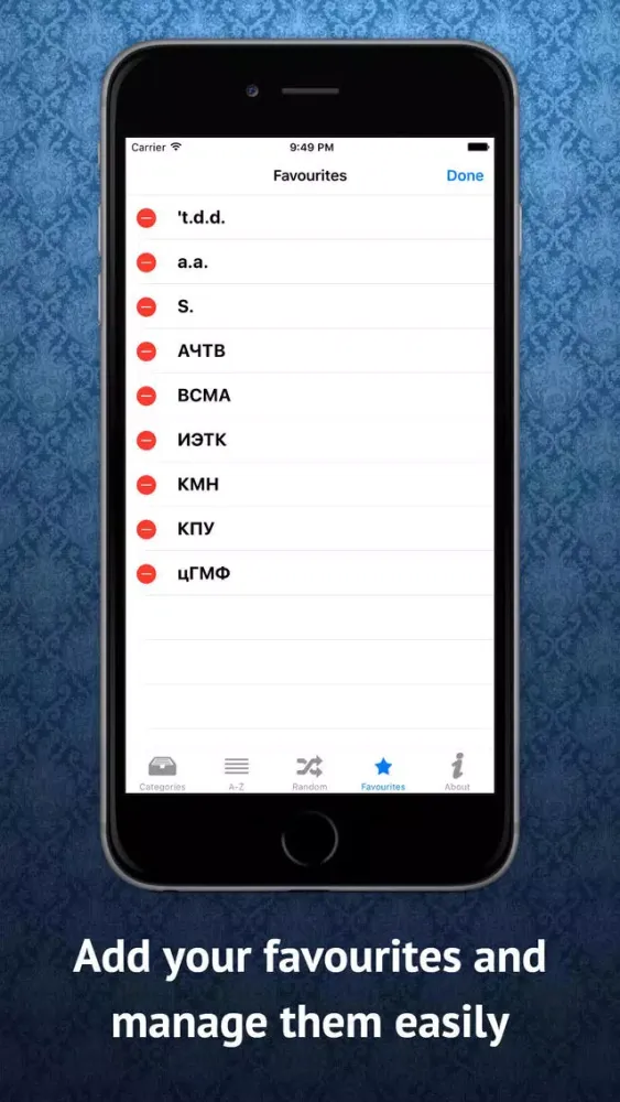 Tangkapan layar Medical Abbreviations Russian