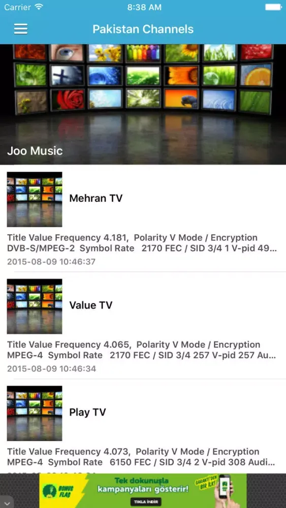 Pakistan TV Channels Sat Info স্ক্রিনশট