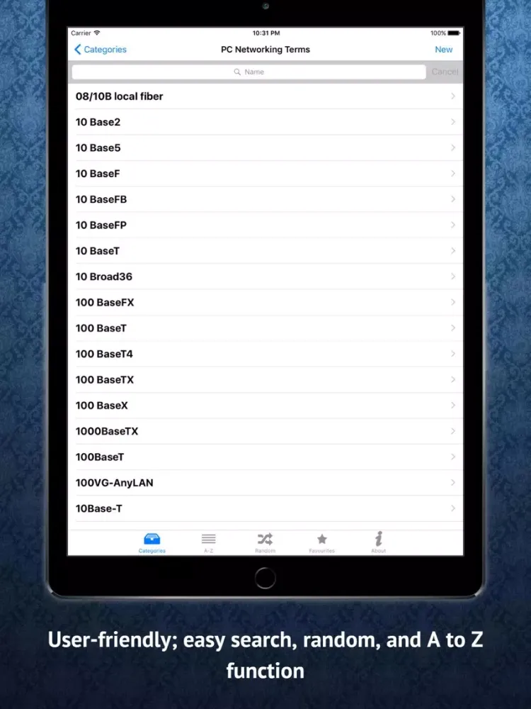Computer Network Dictionary iPad  Screenshots