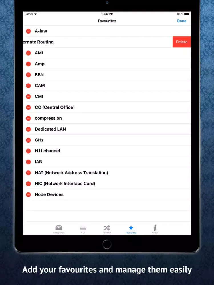 Computer Network Dictionary iPad  Screenshots
