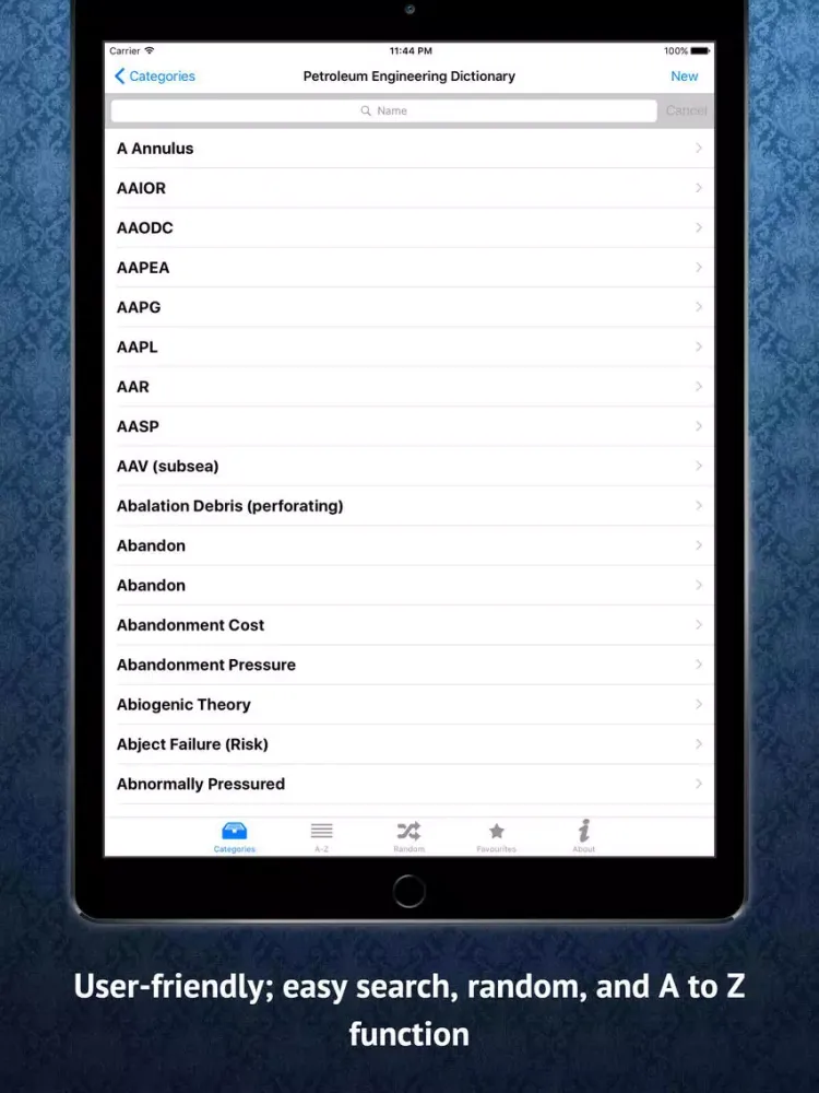 Petroleum Engineering Dictionary iPad  스크린샷