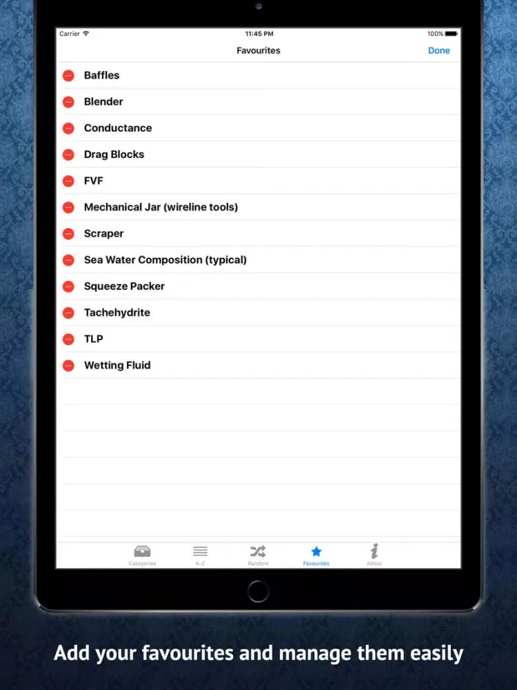Petroleum Engineering Dictionary iPad  스크린샷