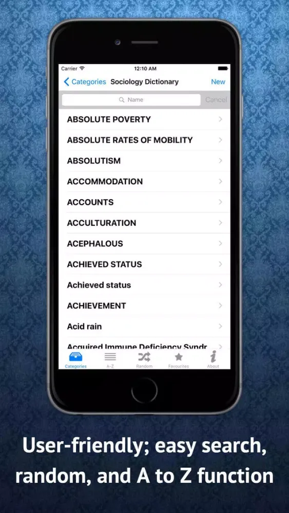Zrzuty ekranu Sociology Dictionary