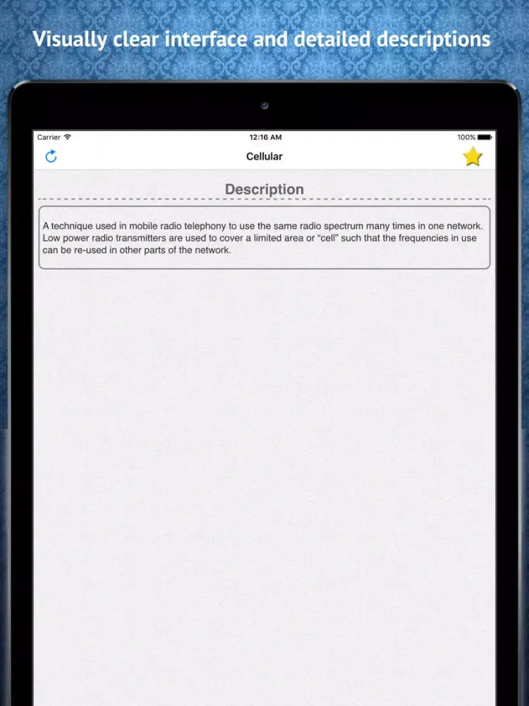 Zrzuty ekranu Telecommunications Dictionary iPad 