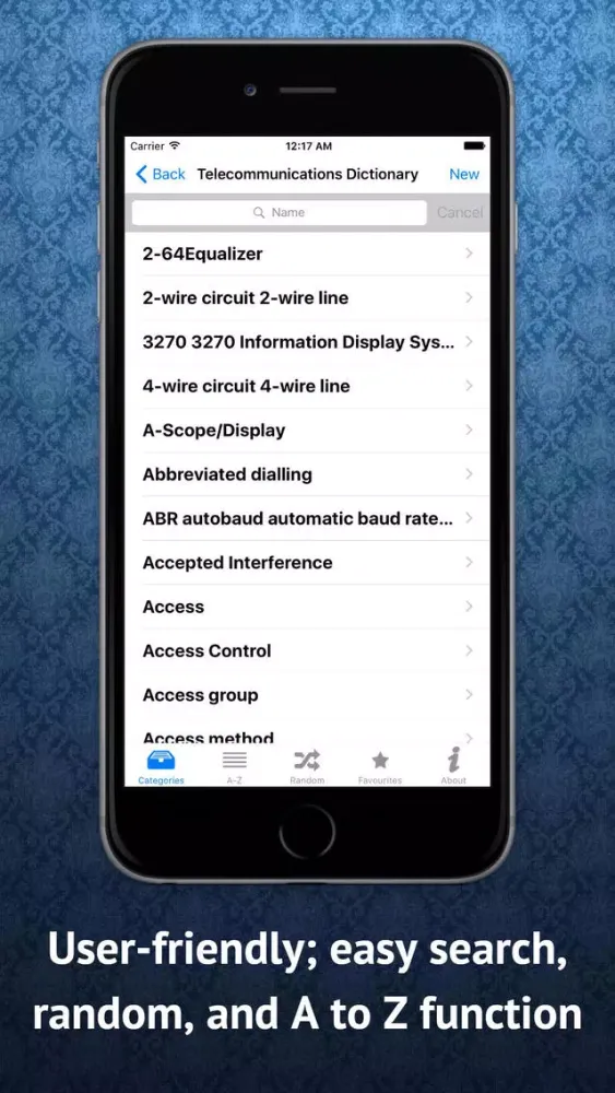Zrzuty ekranu Telecommunications Dictionary
