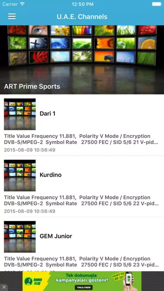 تصاویر United Arab Emirates TV Channels Sat Info