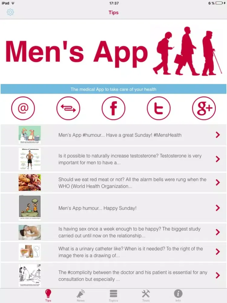Tangkapan layar Men's App - The medical app to take care of men's health iPad 