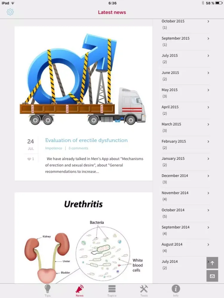 Tangkapan layar Men's App - The medical app to take care of men's health iPad 