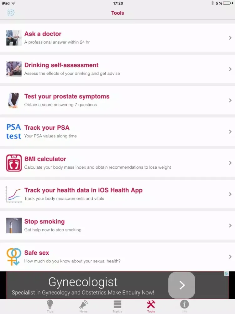 Tangkapan layar Men's App - The medical app to take care of men's health iPad 
