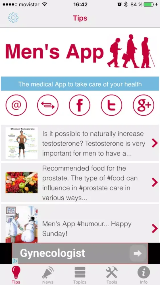 Tangkapan layar Men's App - The medical app to take care of men's health