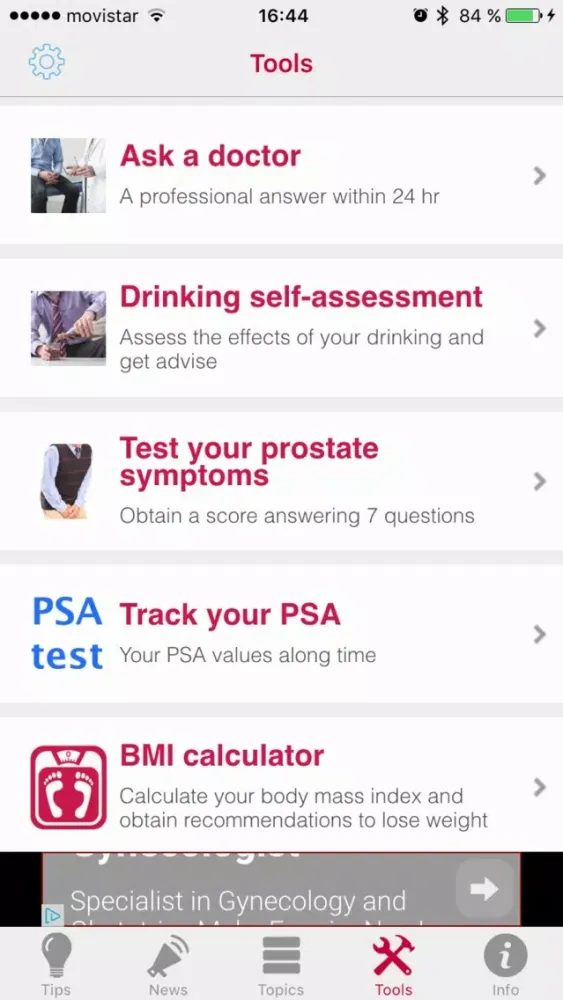 Tangkapan layar Men's App - The medical app to take care of men's health