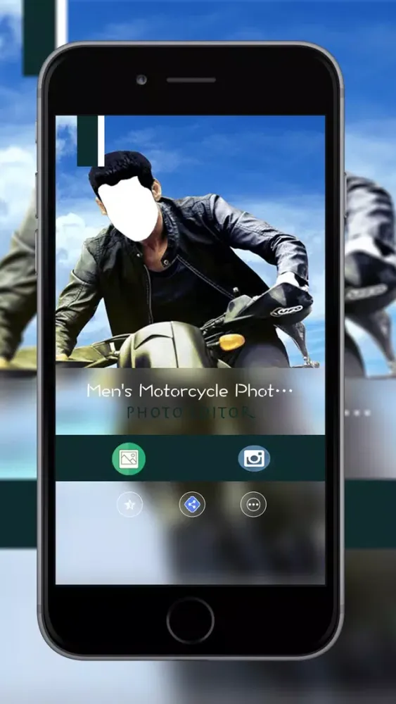 صور Men's Motorcycle Photo Suit - Awesome Uniform Camera Stickers and Picture Montage Maker