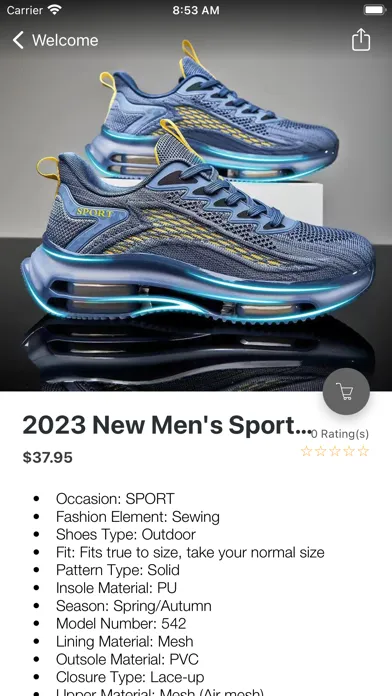 Men's Sneakers Shoes Store应用截图