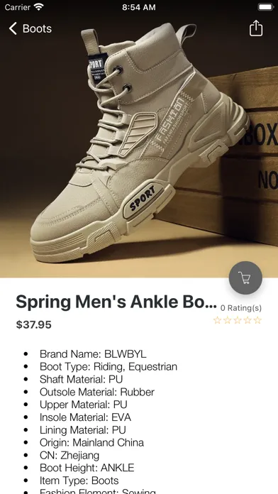 Men's Sneakers Shoes Store应用截图