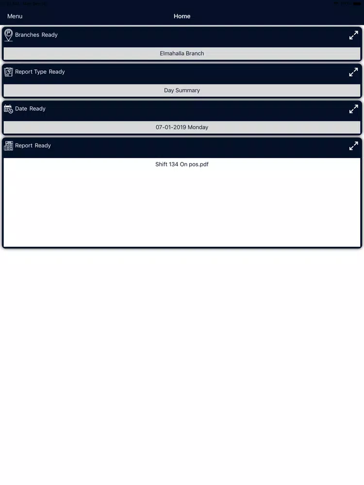 Tangkapan layar Mentality Reports iPad 