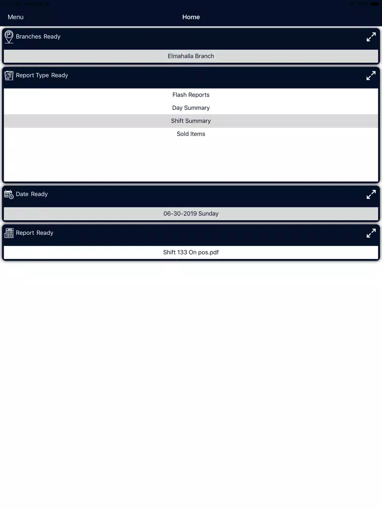 Tangkapan layar Mentality Reports iPad 