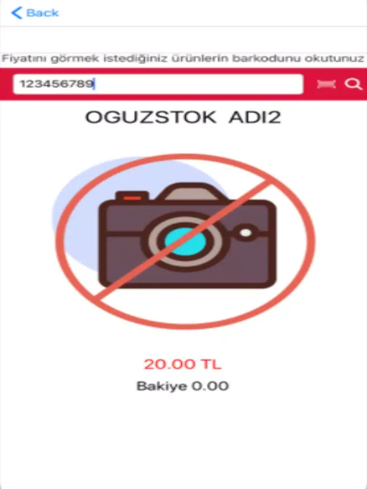 Zrzuty ekranu ETA Barkod Okuyucu iPad 