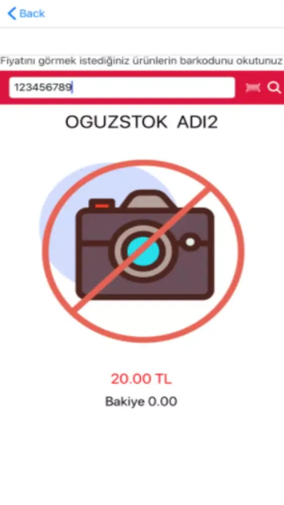 Zrzuty ekranu ETA Barkod Okuyucu