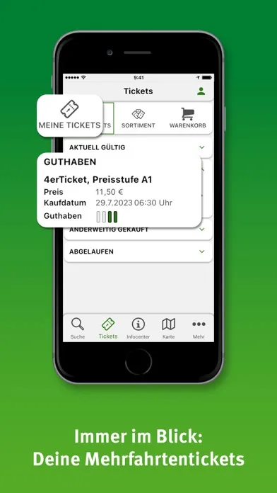 Tangkapan skrin VRR App & DeutschlandTicket