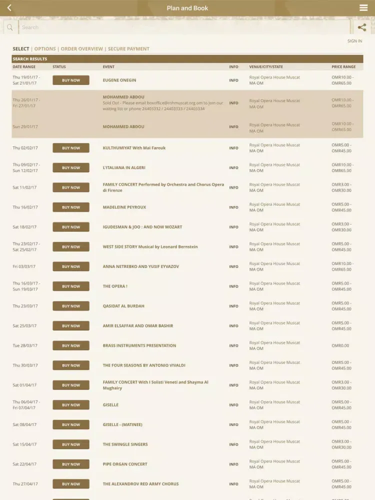 Captures d'écran de Royal Opera House Muscat iPad 