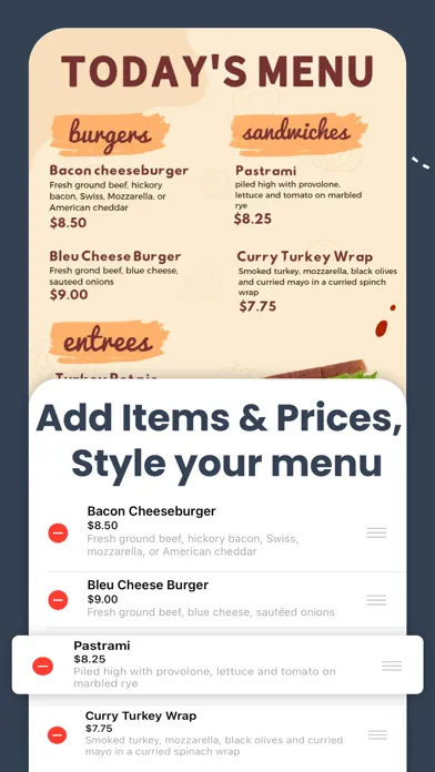 Menu Maker, Menu Templates應用截圖
