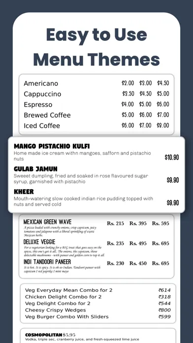 Menu Maker, Menu Templates應用截圖