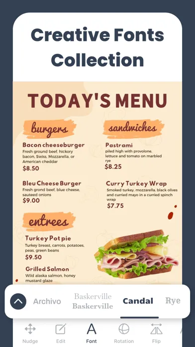 Menu Maker, Menu Templates應用截圖