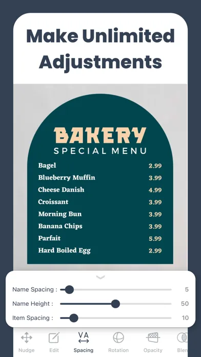 Menu Maker, Menu Templates應用截圖