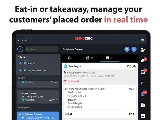Zrzuty ekranu MenuChic Manager iPad 