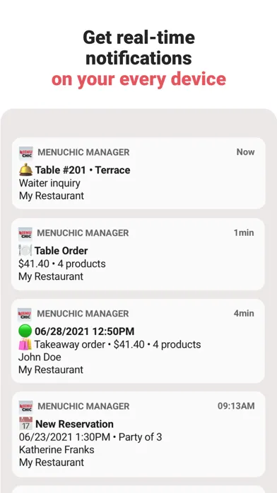 Zrzuty ekranu MenuChic Manager