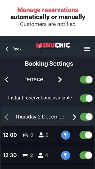 Zrzuty ekranu MenuChic Manager