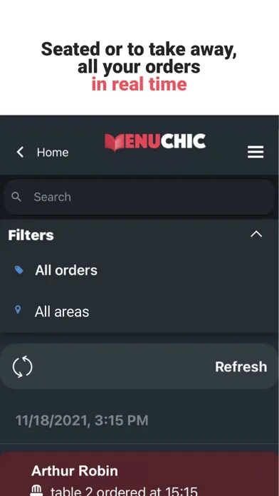 Zrzuty ekranu MenuChic Manager