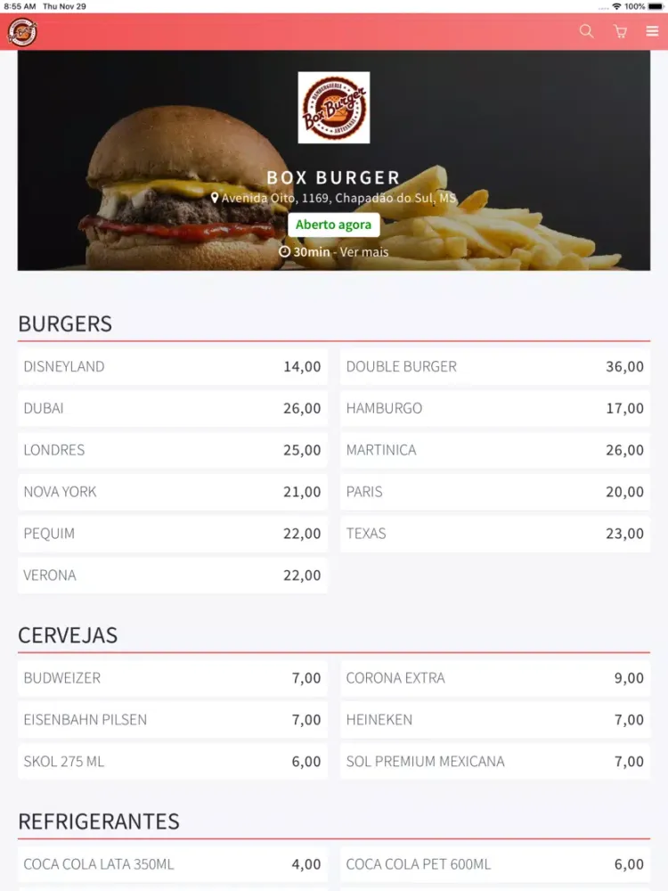 Box Burger iPad  Screenshots