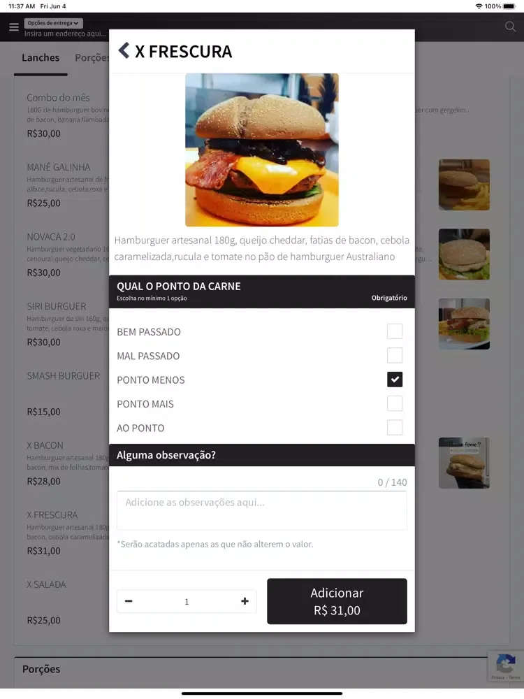 Capturas de pantalla de Caiçara Burguer iPad 