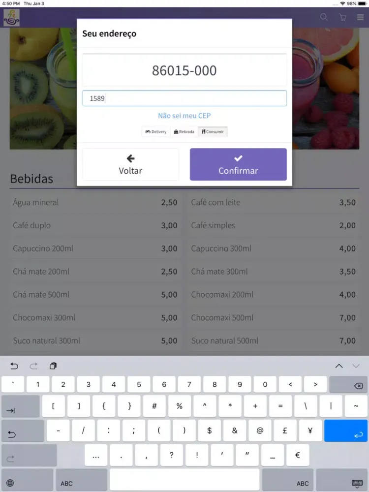 A Melhor Cantina iPad 应用截图